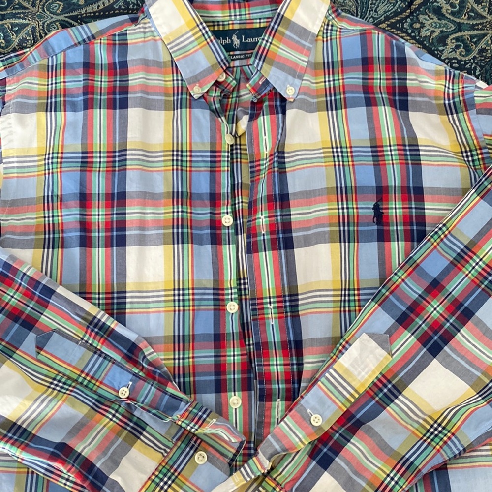 Mens Ralph Lauren Classic fit buttoned-down shirt